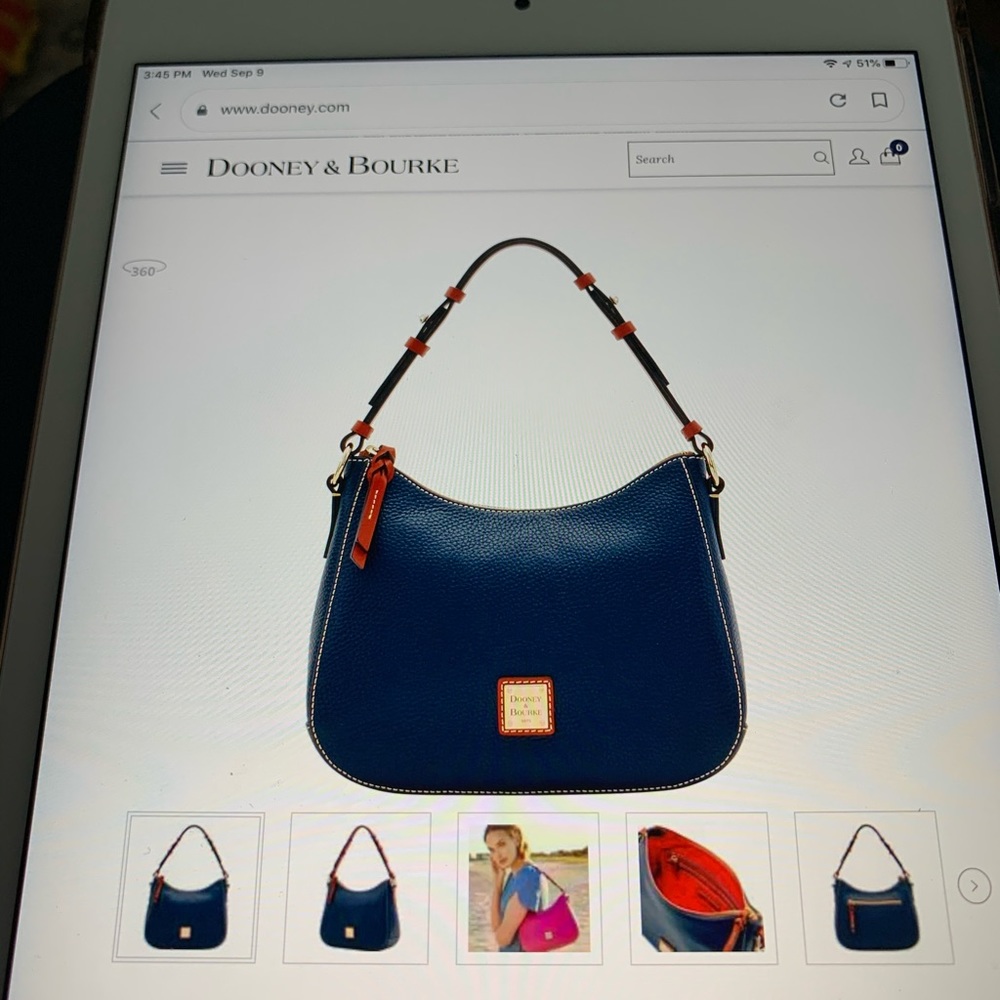 Dooney & Bourke pebble grain small Kiley hobo
